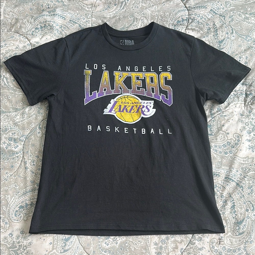 Los Angeles Lakers Vintage Black T-Shirt, Size Large